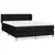 shumee Box spring posteljni z vzmetnico črn 140x190 cm blago