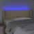 Vidaxl vidaXL Vzglavje postelje z LED diodami kremne barve 83x16x78/88 cm blago