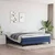 Vidaxl Box spring postelja z vzmetnico modra 180x200 cm blago