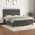 Vidaxl Box spring postelja z vzmetnico LED temno siva 180x200 cm žamet