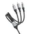 Hoco Kabel 3 v 1 USB-A na Lightning/Micro USB/USB-C Hoco 2,4 A, 1 m, X102, črn