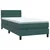 Box Spring krevet s madracem tamnozeleni 80x220 cm baršun