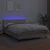 Vidaxl Box spring postelja z vzmetnico LED kapučino 140x200 cm