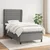 vidaXL Box spring postelja z vzmetnico temno siva 80x200 cm blago