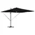 Roma Suncobran Crna 286 x 284 x 270 cm Aluminij i poliester