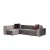 Atelier del Sofa Ugaona garnitura Lego 100x76x190cm Siva