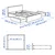 MALM Okvir kreveta,vis. s 4 kut.odlag., crno-smeđa/Luröy, 180x200 cm