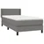 Vidaxl Box spring postelja z vzmetnico temno siva 90x190 cm blago