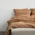 Rjava lanena posteljnina za zakonsko posteljo 200x200 cm – Linen Tales