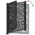 shumee vidaXL Vrtna vrata Black 105x130 cm Oblikovanje jeklene sledi