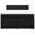 Vidaxl Box spring posteljni z vzmetnico črn 140x190 cm blago