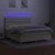 Vidaxl Box spring postelja z vzmetnico LED krem 160x200 cm blago