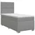 vidaXL Postelja boxspring z vzmetnico Svetlo siva 90 x 200 cm Blago