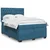 Vidaxl Box spring postelja z vzmetnico modra 140x190 cm žamet