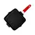 Square grill pan, 24 x 24 cm, red handle - LAVA