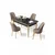 Hanah Home Trpezarijski set, 5 komada, Bež