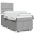Vidaxl Box spring postelja z vzmetnico svetlo siva 90x200 cm blago