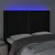 Vidaxl LED posteljno vzglavje črno 147x16x118/128 cm blago