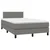 Vidaxl Box spring postelja z vzmetnico LED temno siva 120x190 cm blago