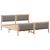 Krevetna konstrukcija Sivo-smeđa 200 x 200 cm tkanina