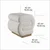 Atelier del Sofa Tabure Sally, 40x42x42cm, Krem