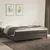 Vidaxl Box spring postelja z vzmetnico temno siva 200x200 cm žamet