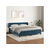 VIDAXL Box spring postelja z vzmetnico temno modra 180x200 c