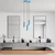 Opviq Luster Kesik-6916, 75-114cm, 40 cm, 3xE27, Plavi