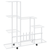 Stalak za cvijeće s kotačima 94,5 x 25 x 92,5 cm bijeli metalni