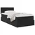 Krevet s od storage s madracem Crna 100 x 200 cm Baršun