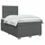 vidaXL Postelja boxspring z vzmetnico Temno siva 120 x 190 cm Blago