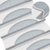Prostirke za stepenice 30 kom 56x17x3 cm svijetlo sive poluokrugle