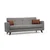 Atelier del Sofa Trosed na razvlačenje Polya 205x86x75cm Svetlosivi