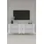 Hanah Home komoda Ayshe 180, 180 cm, bela / srebrna
