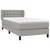 Vidaxl Box spring postelja z vzmetnico svetlo siva 90x200 cm blago