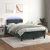 Vidaxl Box spring postelja z vzmetnico LED tem. zelena 120x200cm žamet