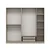 Hanah Home ormar sa reflektujućim staklom Nisa 20659, 225 cm, peščar