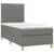 Vidaxl Box spring postelja z vzmetnico temno siva 80x200 cm blago
