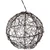 LED spoljašnja božićna dekoracija 200xLED/230V, prečnika 18 cm, IP44, topla bela, kugla/crna