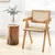Costway Set 4 jedilnih stolov 50x52x81 cm naravne barve