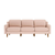 Atelier del Sofa Trosed Robin Extra 3, 220x84x87cm, Svetloroze