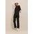 Trend Alacati Stili Ženski komplet majica i pantalone ALC-X10015, Crni