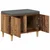 Klupa za hodnik s jastukom s vratima Staro drvo 60 x 38 x 46 cm