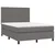 Vidaxl Box spring postelja z vzmetnico siv 140x200 cm umetno usnje