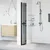 Walk-In zid za tuširanje Crna 70 x 6,5 x 190 cm
