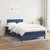 Vidaxl Box spring postelja z vzmetnico modra 120x190 cm blago
