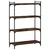 Regal za knjige s 4 razine boja hrasta 80 x 30 x 120 cm drveni