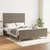 Vidaxl Posteljni okvir brez vzmetnice taupe 140x190 cm blago