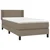 Vidaxl Box spring postelja z vzmetnico taupe 90x190 cm blago