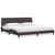 vidaXL vidaXL Postelja z vzmetnico temno rjava 200x200 cm blago, (22054090)